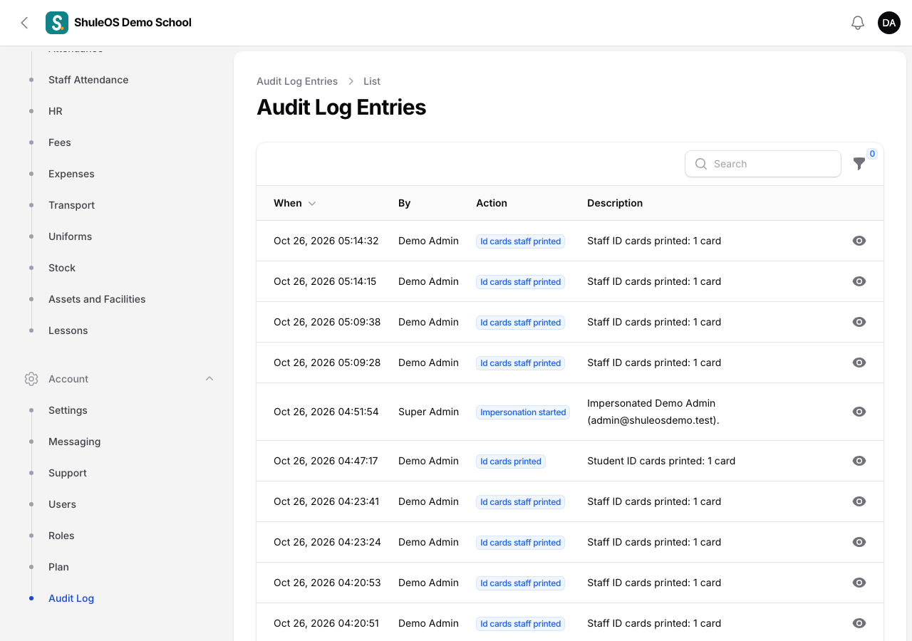 The Audit Log