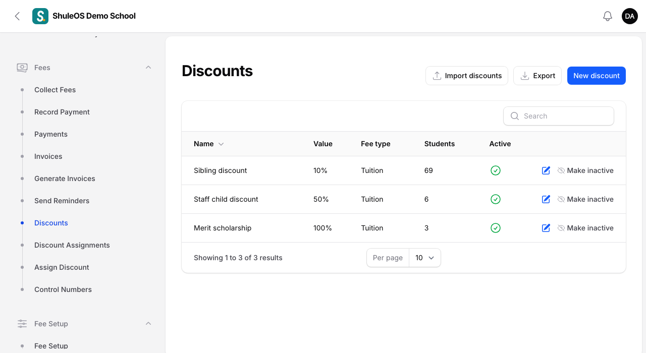 Discounts