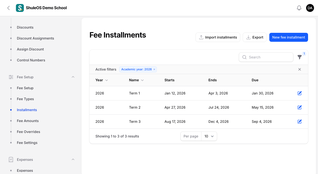 Installments