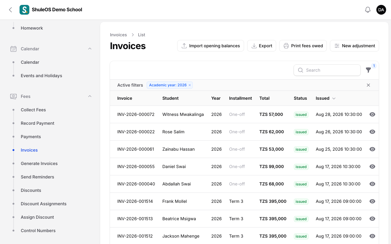Invoices