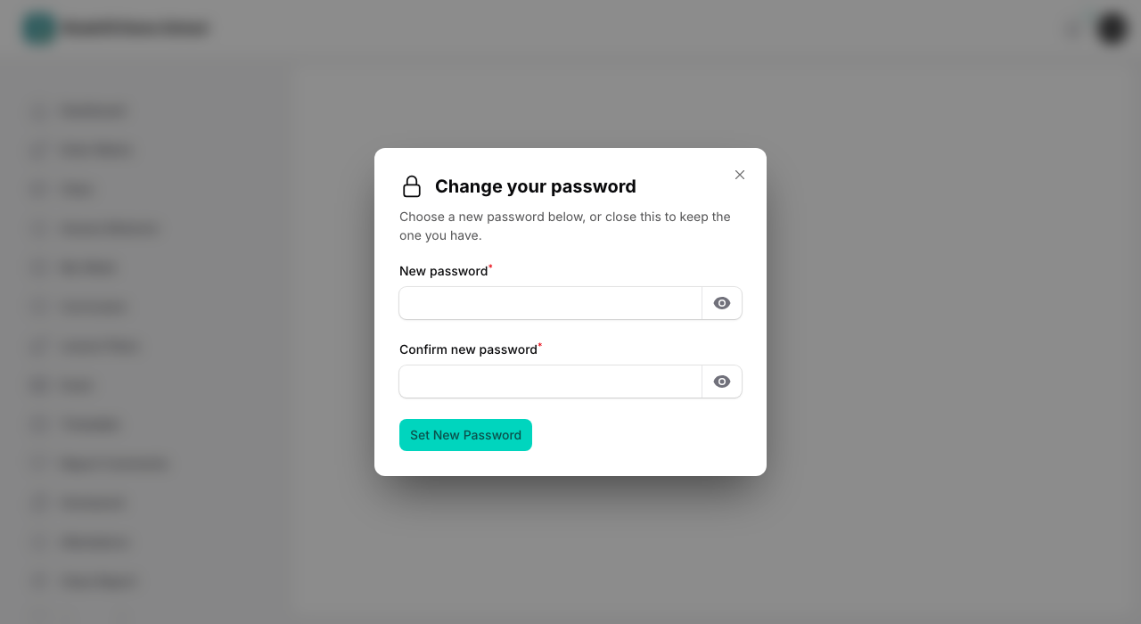 Choosing a new password