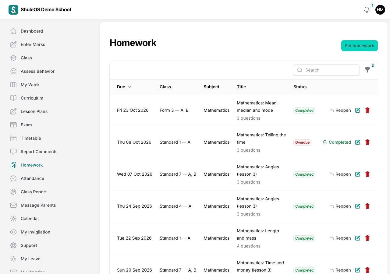 Homework