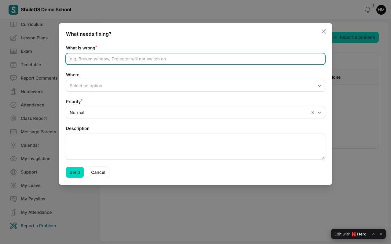 The report form